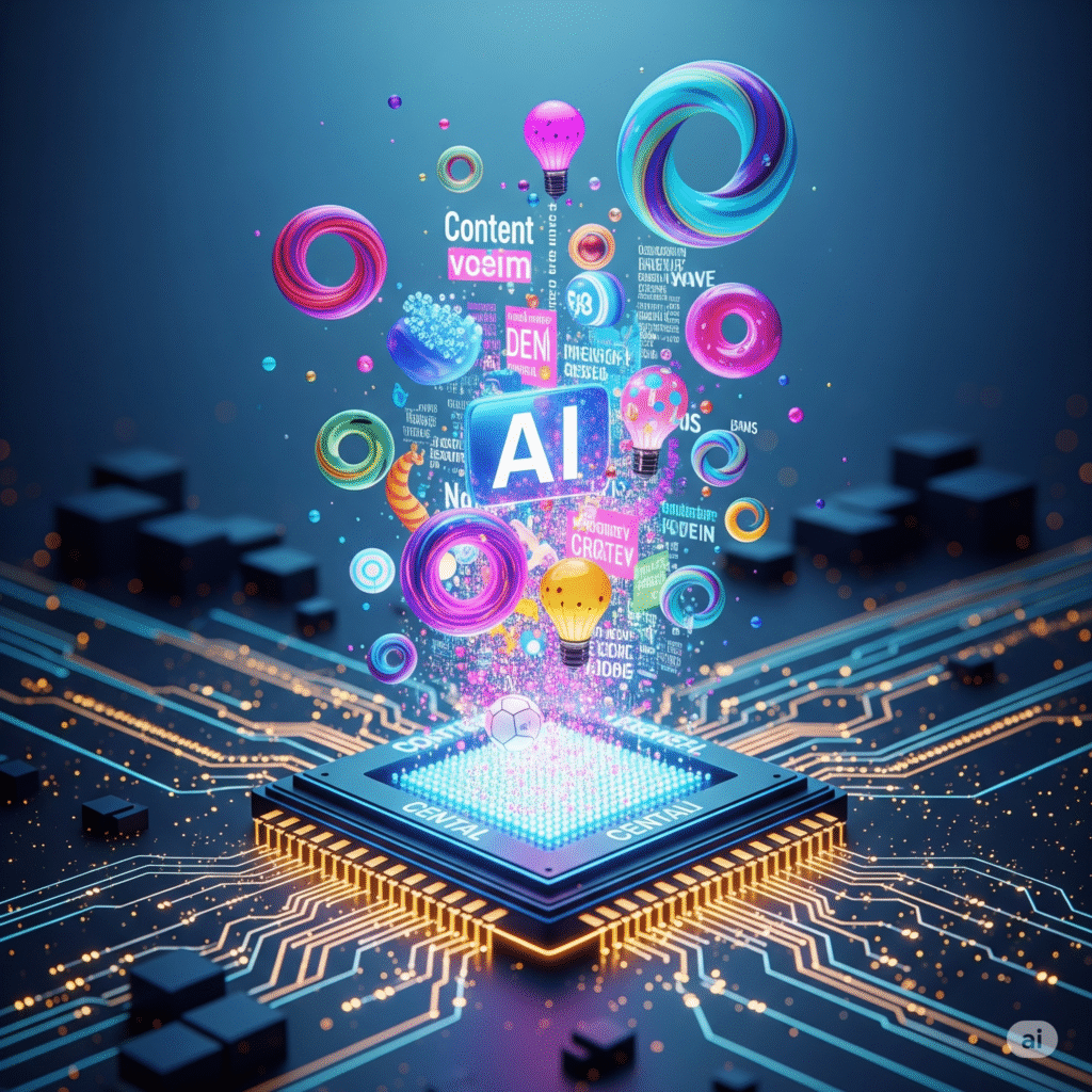 Abstract representation of artificial intelligence creating unique concepts.